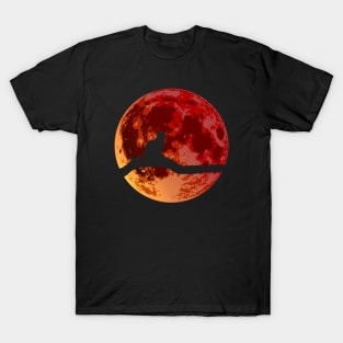 Tree Cat Silhouette with a Moon #2 T-Shirt